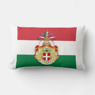 Coussin Rectangle Drapeau italien avec insigne du Royaume d'Italie