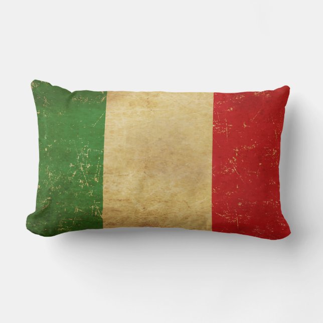 Coussin Rectangle Drapeau italien Vintage Grunge Design (Recto)