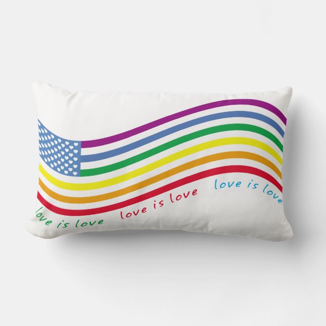 Coussin Rectangle Drapeau LGBT (Recto)