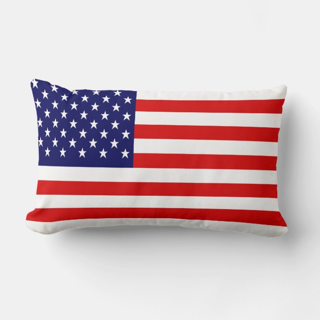 Coussin Rectangle Drapeau patriotique américain (Recto)