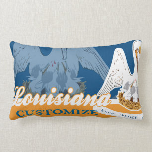 Coussin Rectangle Drapeau personnalisé d'état de la Louisiane