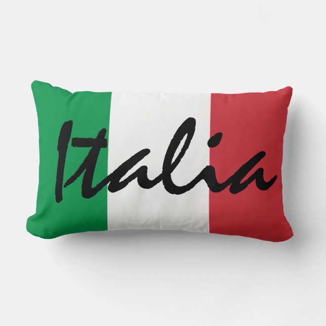 Coussin Rectangle Drapeau personnalisé d'Italien de l'Italie (Recto)