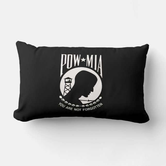 Coussin Rectangle Drapeau POW MIA : Soldats disparus de la guerre du (Recto)