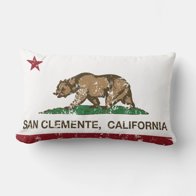 Coussin Rectangle Drapeau San Clemente d'état de la Californie (Recto)