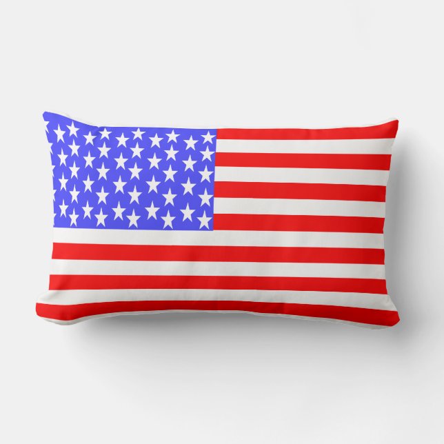 Coussin Rectangle Drapeau USA entièrement imprimé (Recto)