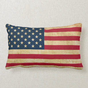 Coussin Rectangle Drapeau vintage patriotique américain