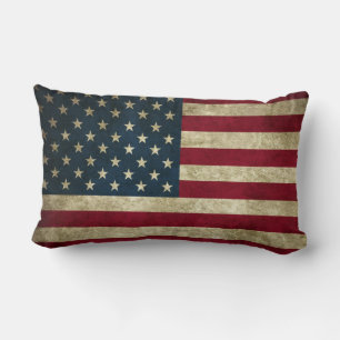 Coussin Rectangle Drapeau vintage Patriotique Russe Grunge États-Uni