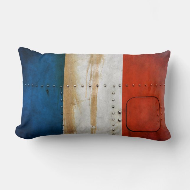 Coussin Rectangle Drapeaux de pays affligés | France (Recto)