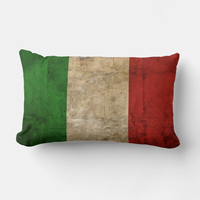 Coussin Rectangle Drapeaux de pays affligés | Italie (Recto)