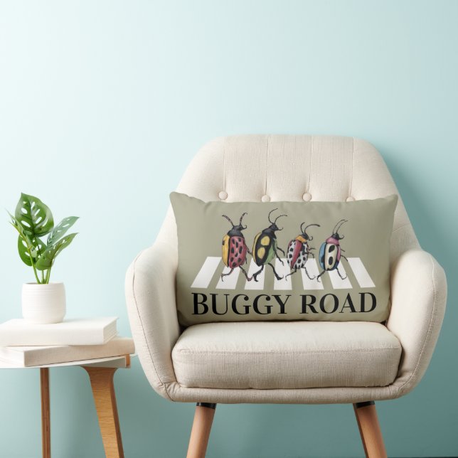 Coussin Rectangle Drôle Beetles Lumbar Jeu d'oreiller (Chaise)