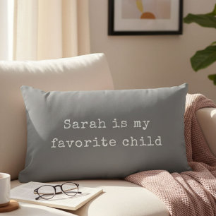 Coussin Rectangle Drôle Cadeau Fête des Pères Enfant Préféré Humour