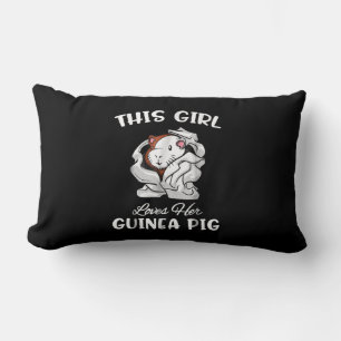Coussin Rectangle Drôle Cette Fille Aime Son Cochon De Guinée Mignon