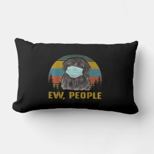 Coussin Rectangle Drôle Ew People Vintage Retro Newfoundland Chien