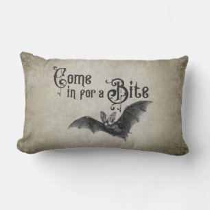 Coussin Rectangle Drôle Halloween Vampire Bat Venez pour un Bite