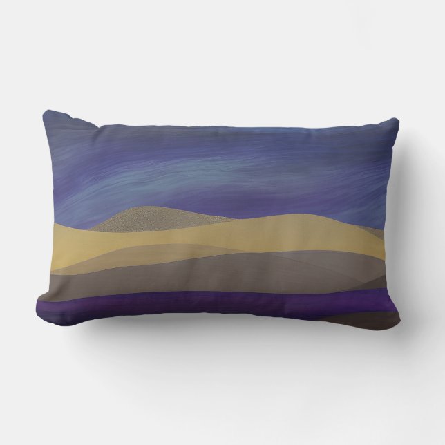Coussin Rectangle Dunes fracturées du paysage marin Abstrait 15 (Recto)