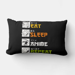 Coussin Rectangle Eat Sleep Anime Repeat Venin Idea Cosplayer