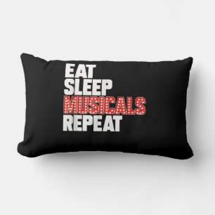 Coussin Rectangle Eat Sleep Comédie musicale Répéter Actrice de Broa