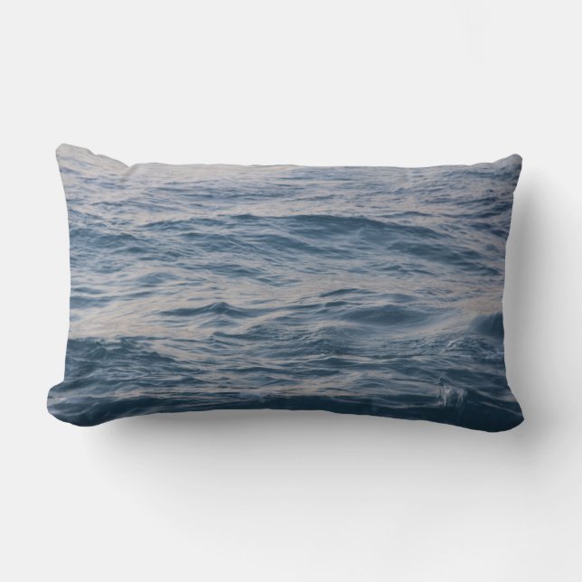Coussin Rectangle Eau de mer de près   (Recto)
