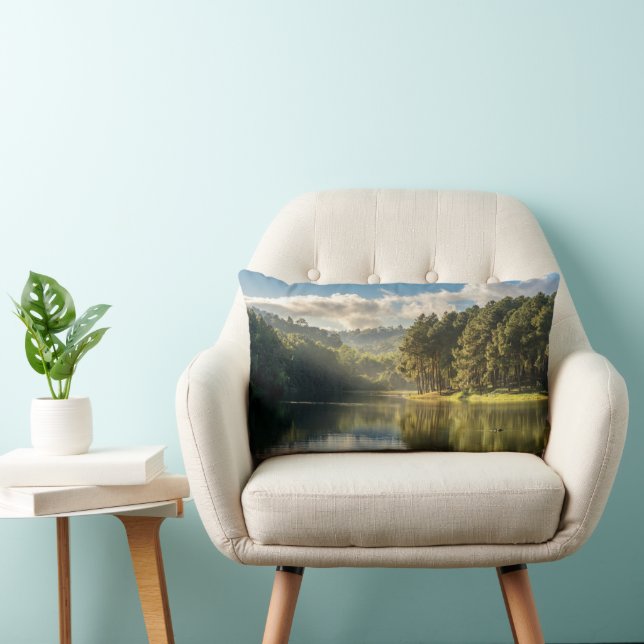 Coussin Rectangle Eau | Pang Oung Lake & Pine Forest Thaïlande (Chaise)