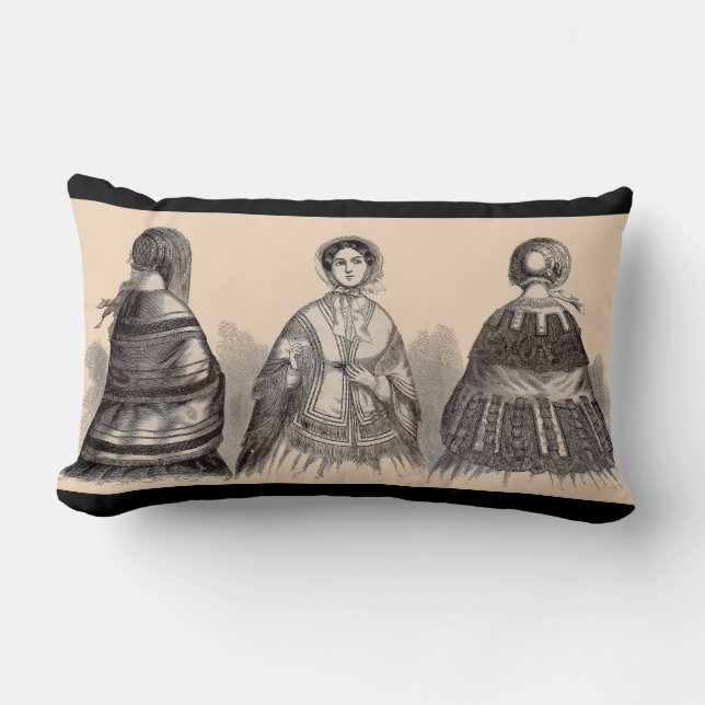 Coussin Rectangle Écharpes victoriennes des années 1880 impression m (Recto)
