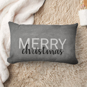 Coussin Rectangle Écriture personnalisée moderne de Joyeux Noël sur