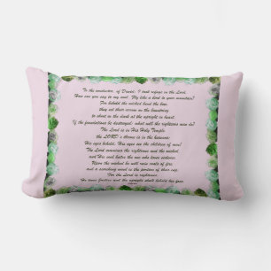 Coussin Rectangle Écriture, Psaume 11, Verse de la Bible,