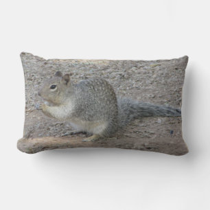 Coussin Rectangle Écureuil gris Photo adorable Forêt sauvage Animaux