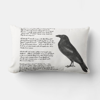 Coussin Rectangle Edgar Allan Poe "Le Corbeau" Jetez l'oreiller