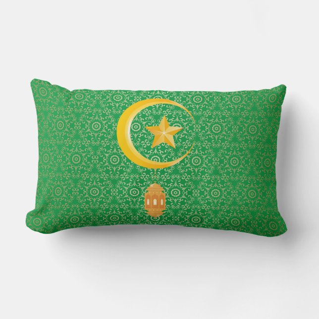 Coussin Rectangle Eid al Fitr Moubarak Ramadan Kareem Moon Star (Recto)