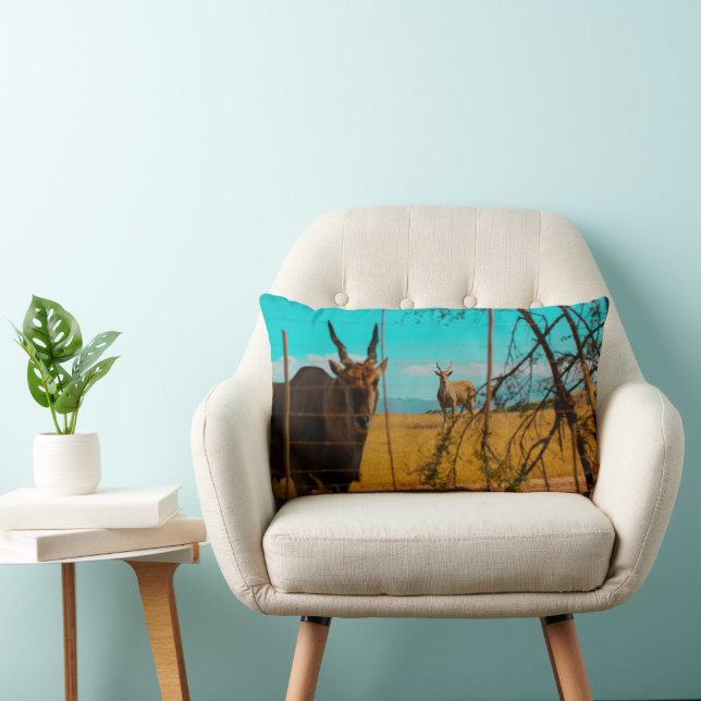 Coussin Rectangle Eland Antelope Animal Afrique du Sud ZA (Chaise)