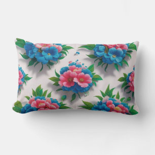 Coussin Rectangle Élégance De La Fleur : Un Modèle Floral Chic