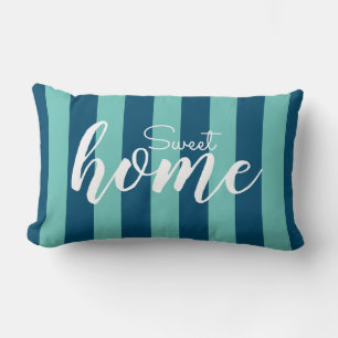Coussin Rectangle Élégant Bleu Motif rayé Test Sweet Home