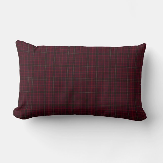 Coussin Rectangle Elegant Burgundy Tartan (Recto)