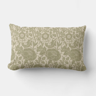 Coussin Rectangle Élégant camaïeu Beige Taupe Floral