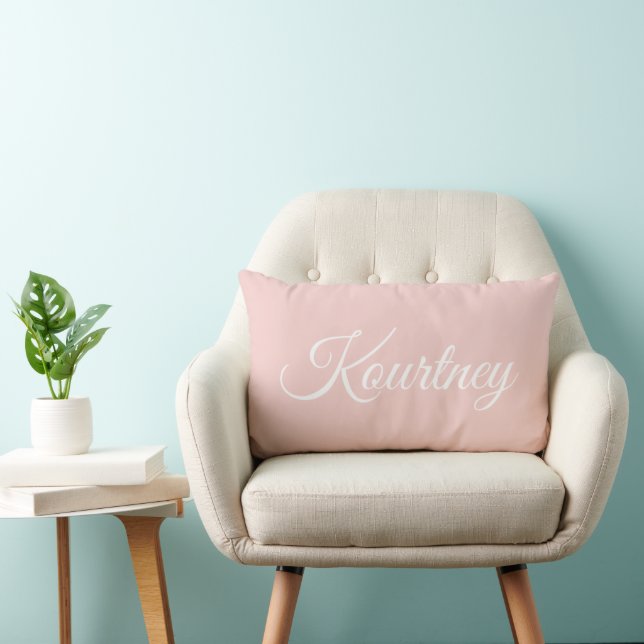COUSSIN RECTANGLE ÉLÉGANT CLASSIQUE MODERNE SUR MESURE PÂLE ROSE ÉLÉ (Chaise)