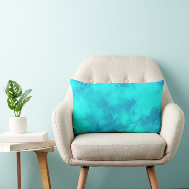 Coussin Rectangle Elégant effet nuage de tempête motif Bleu & Marine (Chaise)