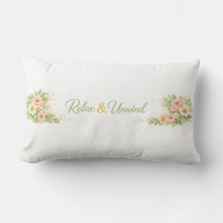 Coussin Rectangle Élégant floral détendez-vous et relaxez-vous Couss