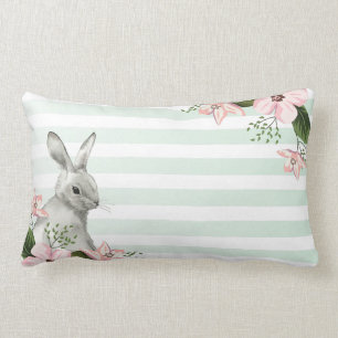 Coussin Rectangle Élégant Lapin rayé