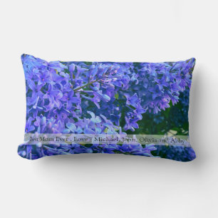 Coussin Rectangle Élégant lilas bleu violet personnalisent la meille