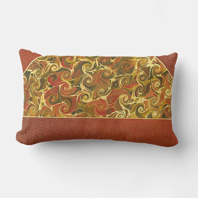 Coussin Rectangle Élégant livre d'antiquités, Motif de swirl orné (Recto)