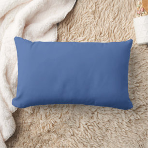 Coussin Rectangle Élégant Minimaliste Bleu Cobalt Uni