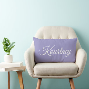 COUSSIN RECTANGLE ÉLÉGANT MODERNE CLASIQUE PERSONNALISÉ VIOLET CLAIR