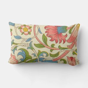 Coussin Rectangle Élégant motif de Willam Morris pastel rétro
