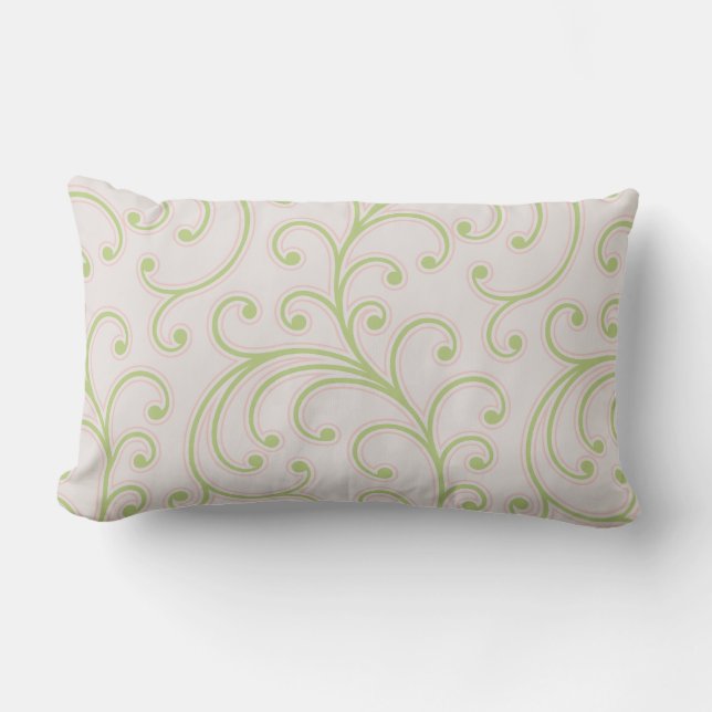 Coussin Rectangle Élégant motif floral rose-rose-rose-poule (Recto)