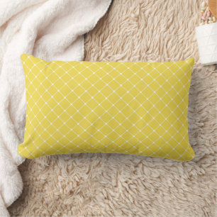 Coussin Rectangle Élégant Motif Trellis   Jaune soleil