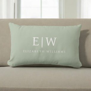 Coussin Rectangle Élégant professionnel simple Monogramme minimalist