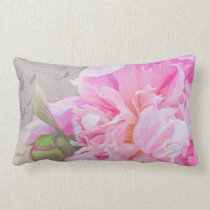 Coussin Rectangle Élégant scénario floral français de Blush Pink