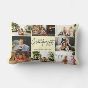 Coussin Rectangle Élégant Script Collage Meilleur Grand-Parrain Ever