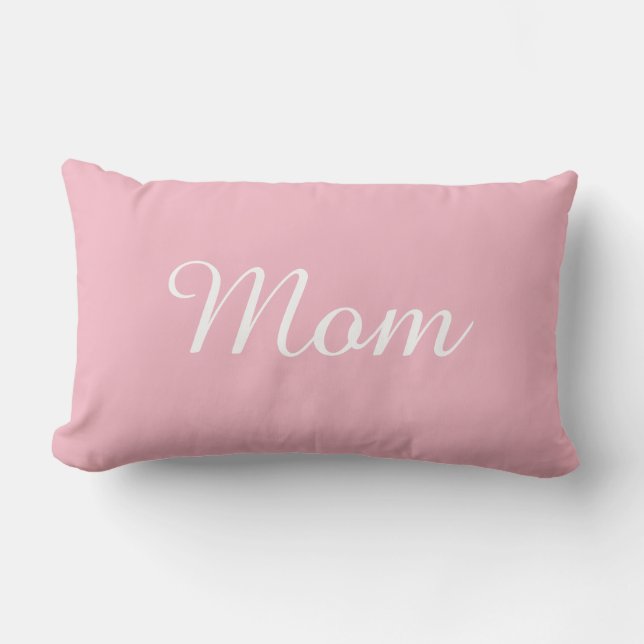 Coussin Rectangle Élégant Script Mom Citation moderne chic rose (Recto)
