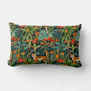 Coussin Rectangle Elégante Chinoiserie Jungle Wildlife